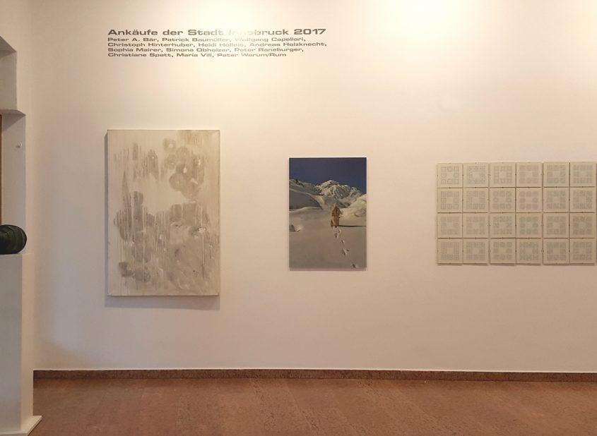 Ausstellungsansicht 1 // Kunstankäufe der Stadt Innsbruck 2017 // Galerie im Andechshof // 2017 Ausstellungsansicht 1 // Kunstankäufe der Stadt Innsbruck 2017 // Galerie im Andechshof // 2017