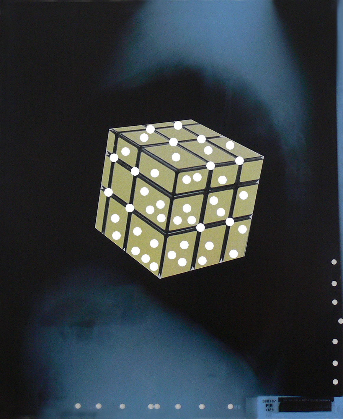 Futur Cube // Röntgenbild auf Papier, Collage // 60 x 50 cm // 2019