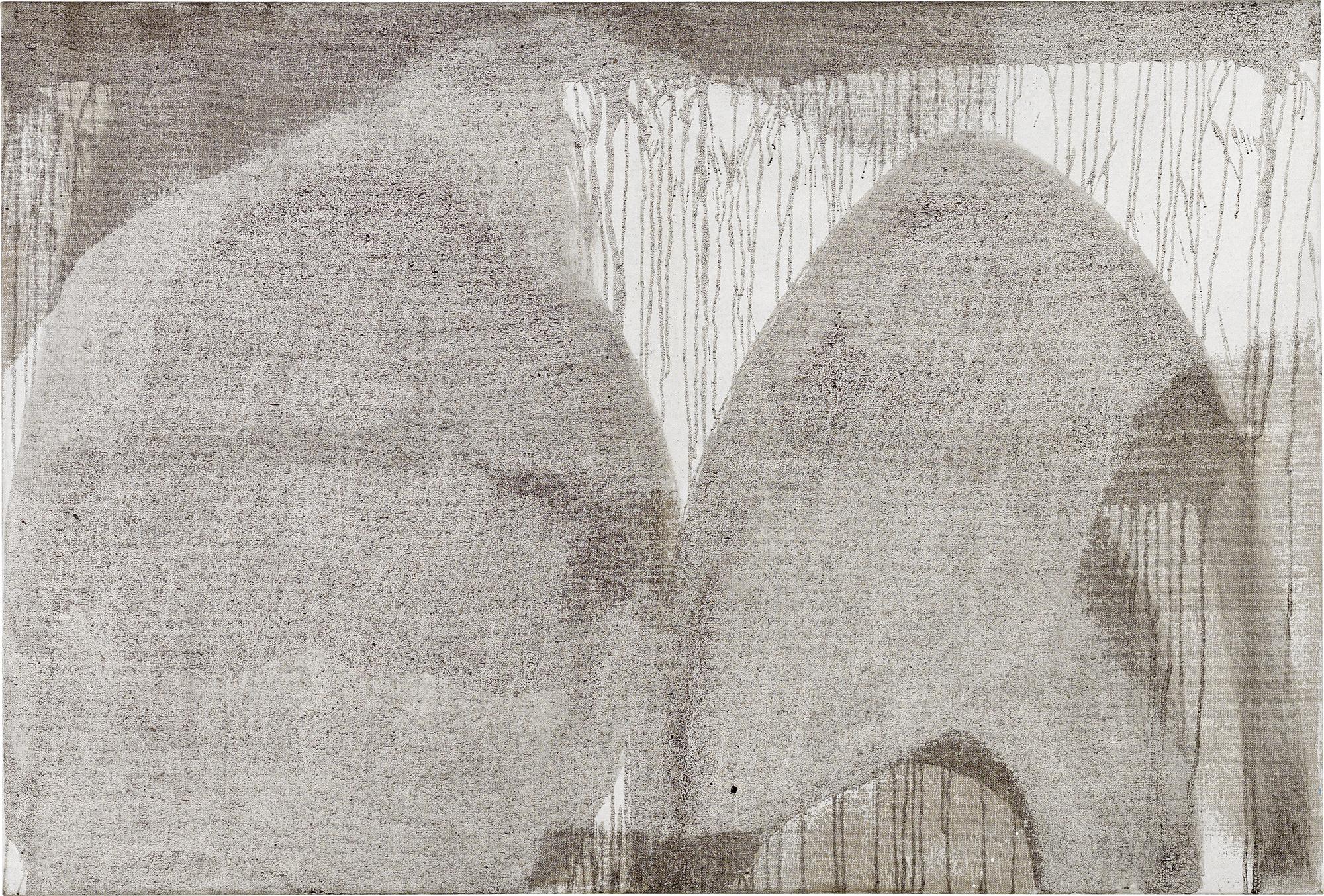 Centrifugal Force  // Asche in Eitempera auf Leinwand // 100 x 150 cm // 2014