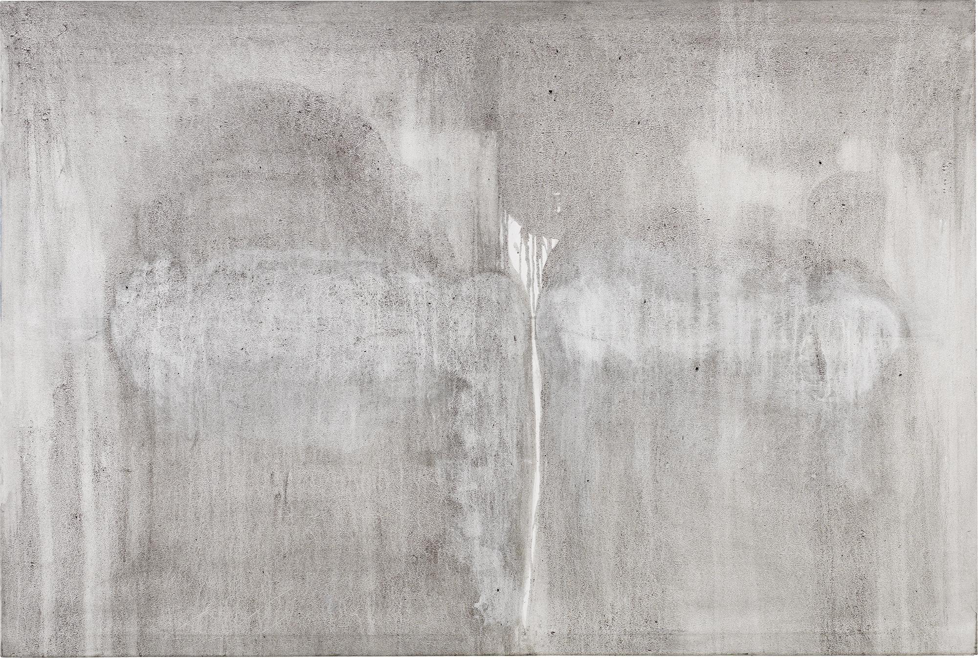 Interaction // Asche in Eitempera auf Leinwand // 120 x 180 cm // 2014