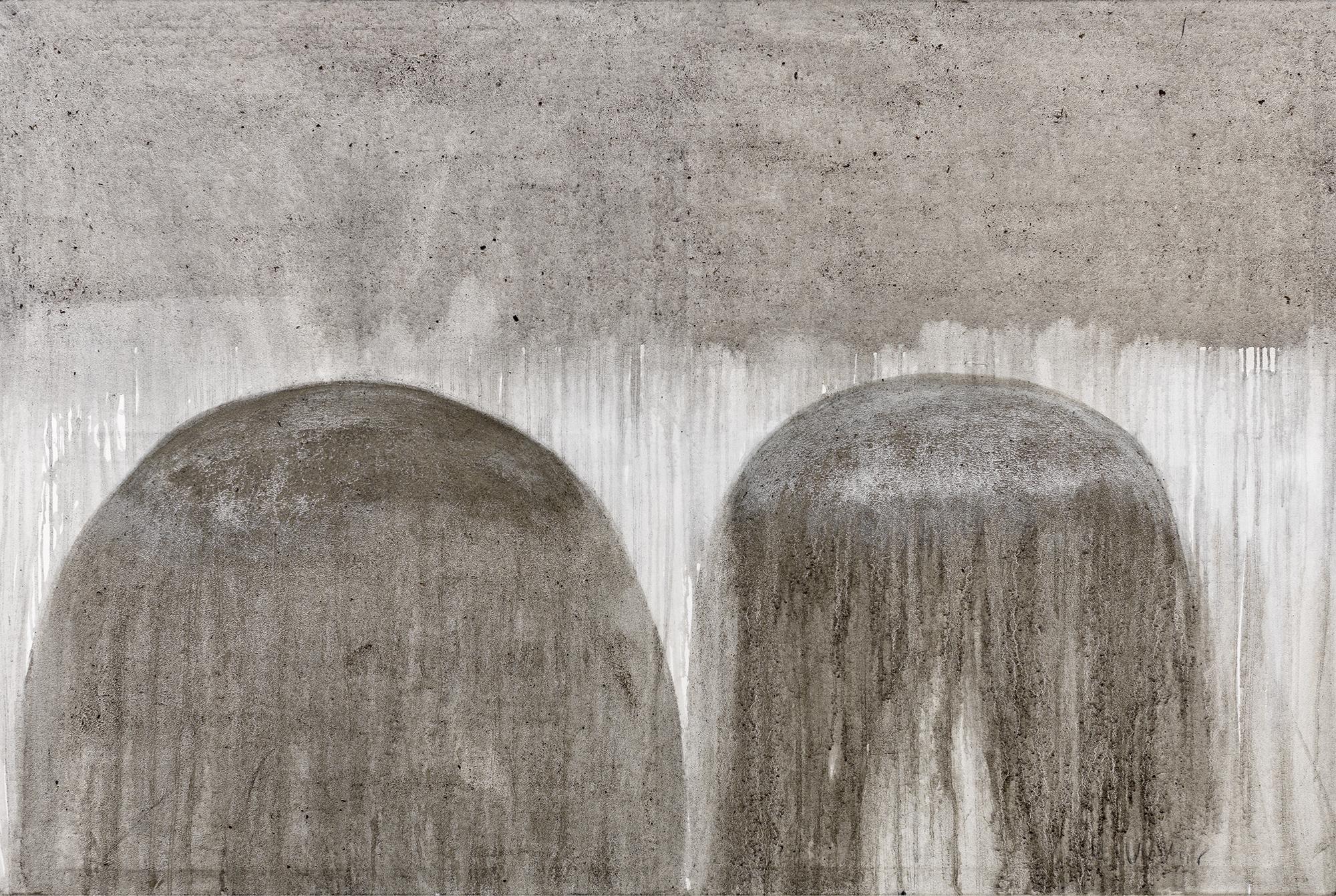 Magnetism // Asche in Eitempera auf Leinwand // 120 x 180 cm // 2014