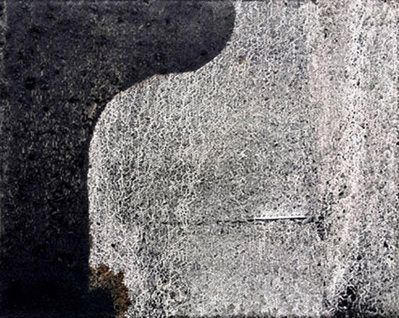 Untitled 3 // Ruß aus Erdöl in Eitempera auf Leinwand // 24 x 30 cm // 2018